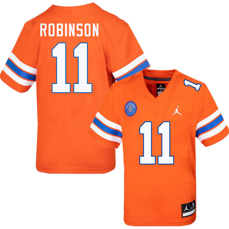Demarcus Robinson Florida Jersey,Florida Gators #11 Demarcus Robinson Jersey Youth Uniforms-Throwback Orange